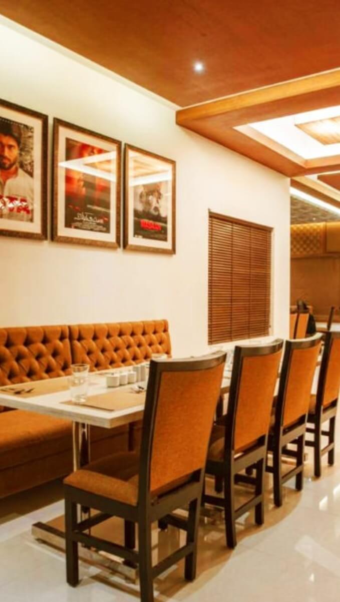 clean hotel dining setup